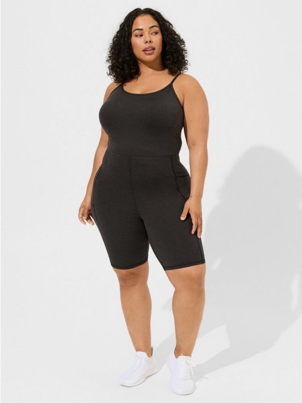 torrid Black Seamless Tank Romper